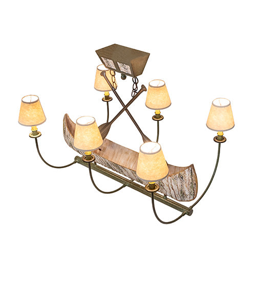 35" Long Canoe 4 Light Chandelier by Meyda Lighting
