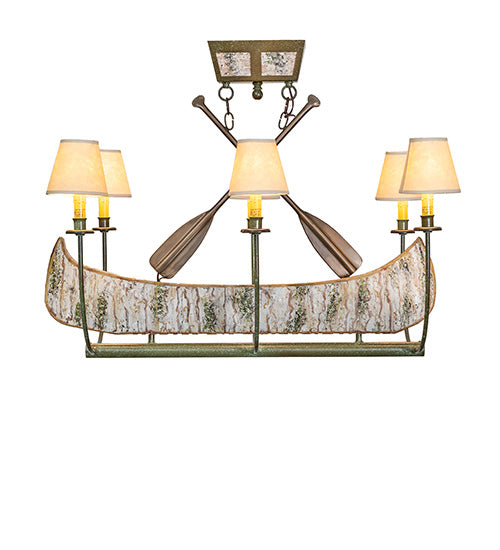 35" Long Canoe 4 Light Chandelier by Meyda Lighting