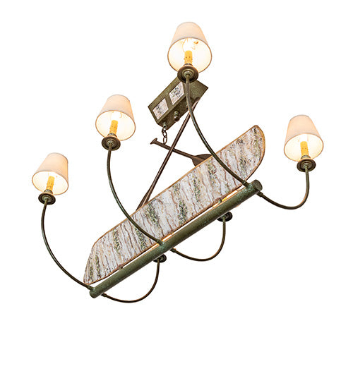 35" Long Canoe 4 Light Chandelier by Meyda Lighting