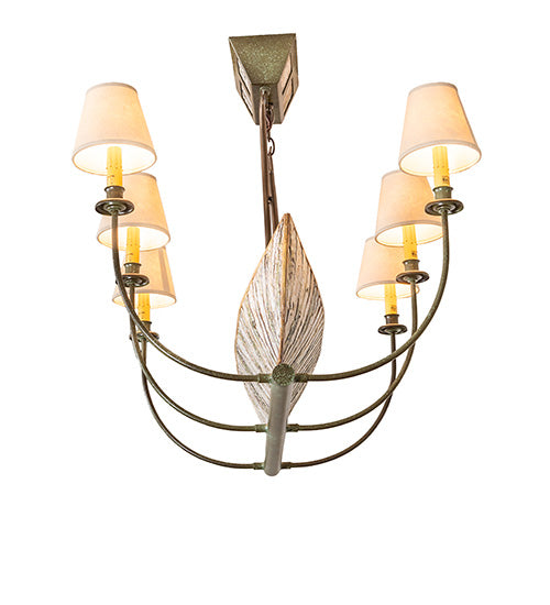 35" Long Canoe 4 Light Chandelier by Meyda Lighting