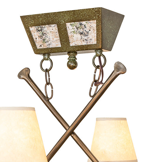 35" Long Canoe 4 Light Chandelier by Meyda Lighting