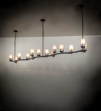 118" Long Cero 14 Light Oblong Chandelier