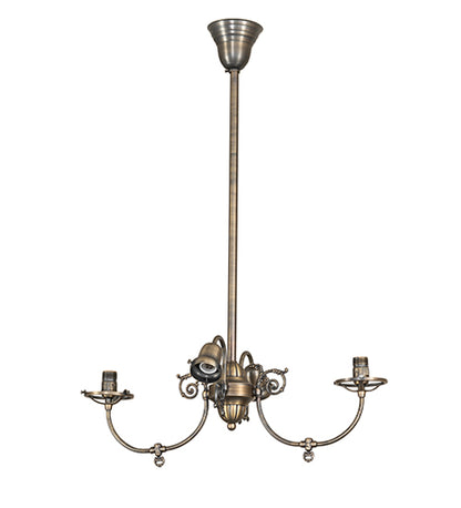 28" Wide Revival Gas & Electric 4 Light Chandelier