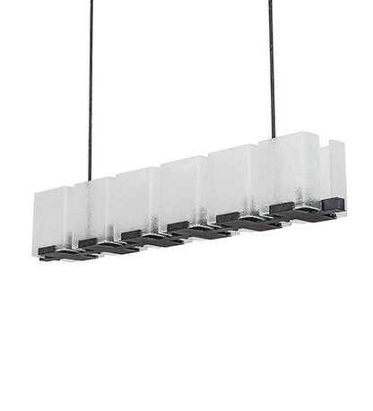 60" Long Ice Cube 6 Light Oblong Chandelier by Meyda Lighting