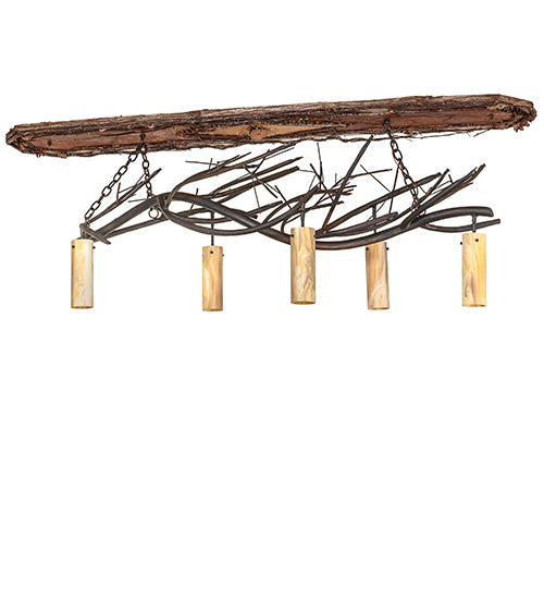 71" Long Winter Solstice Cilindro 5 Light Oblong Chandelier by Meyda Lighting