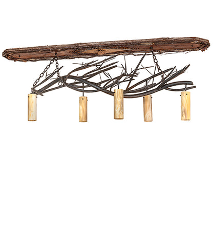 71" Long Winter Solstice Cilindro 5 Light Oblong Chandelier by Meyda Lighting