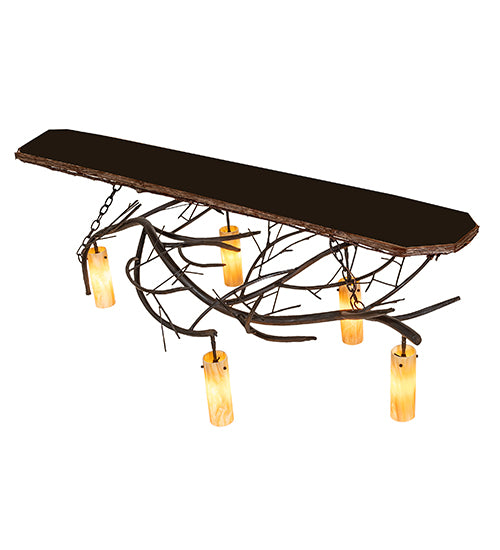 71" Long Winter Solstice Cilindro 5 Light Oblong Chandelier by Meyda Lighting