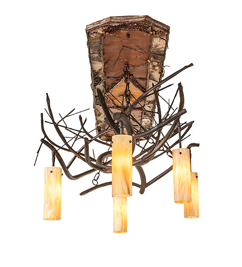 71" Long Winter Solstice Cilindro 5 Light Oblong Chandelier by Meyda Lighting