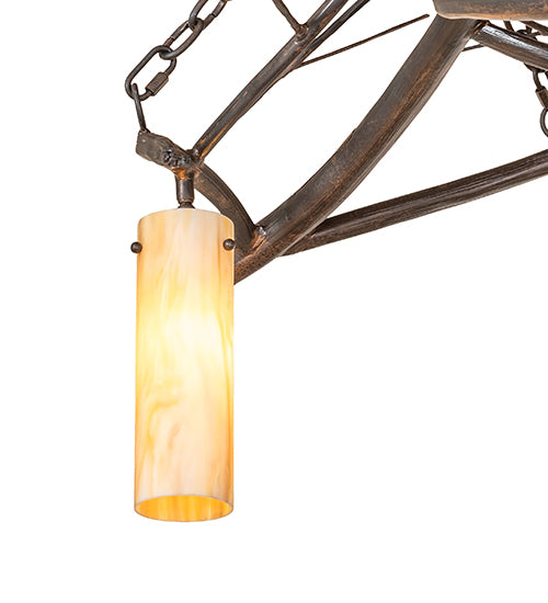 71" Long Winter Solstice Cilindro 5 Light Oblong Chandelier by Meyda Lighting