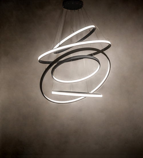 Anillo Cascading Chandelier – 60" Wide, 5 Halos