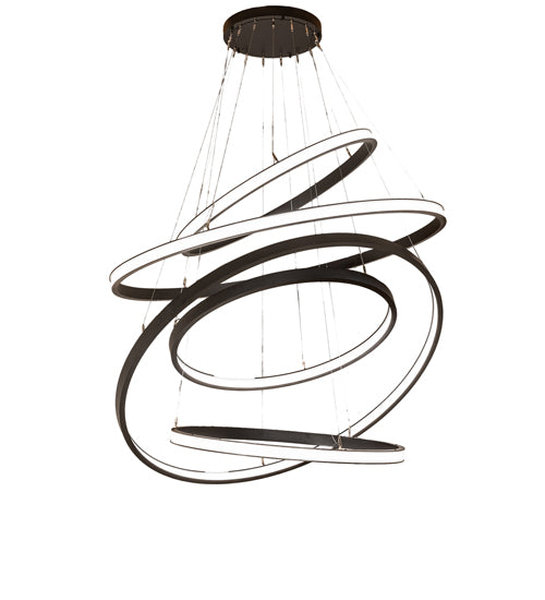 Anillo Cascading Chandelier – 60" Wide, 5 Halos