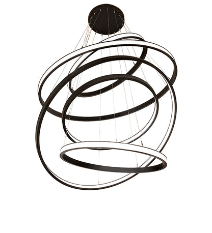 Anillo Cascading Chandelier – 60" Wide, 5 Halos