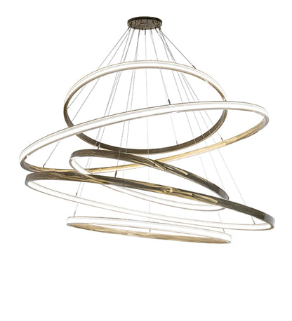 84" Wide Anillo 5 Ring Cascading Chandelier