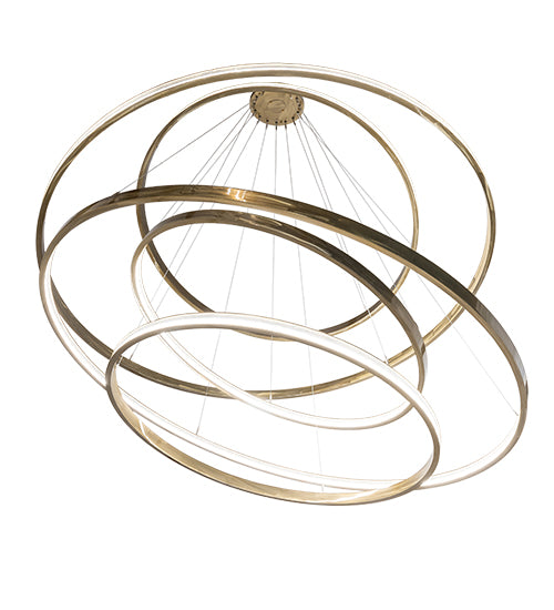 84" Wide Anillo 5 Ring Cascading Chandelier