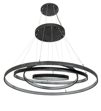 60" Wide Anillo 4 Ring Cascading Pendant