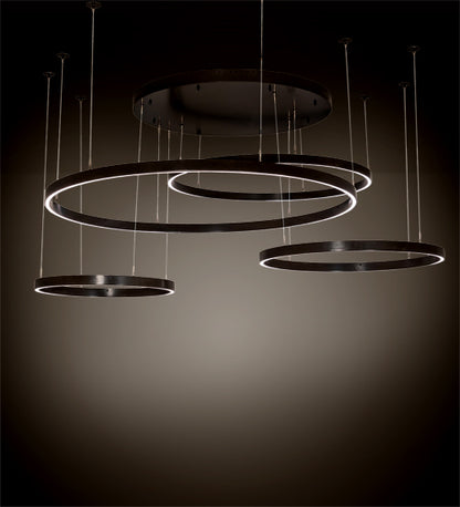 87" Wide Anillo 4 Ring Pendant by Meyda Lighting