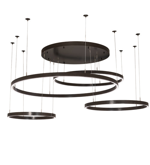 87" Wide Anillo 4 Ring Pendant by Meyda Lighting