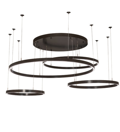 87" Wide Anillo 4 Ring Pendant by Meyda Lighting