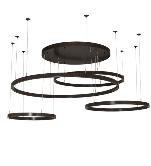 87" Wide Anillo 4 Ring Pendant by Meyda Lighting