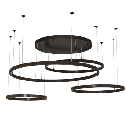 87" Wide Anillo 4 Ring Pendant by Meyda Lighting