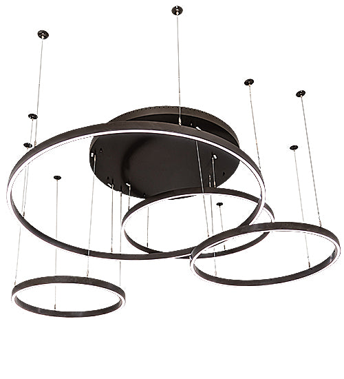 87" Wide Anillo 4 Ring Pendant by Meyda Lighting