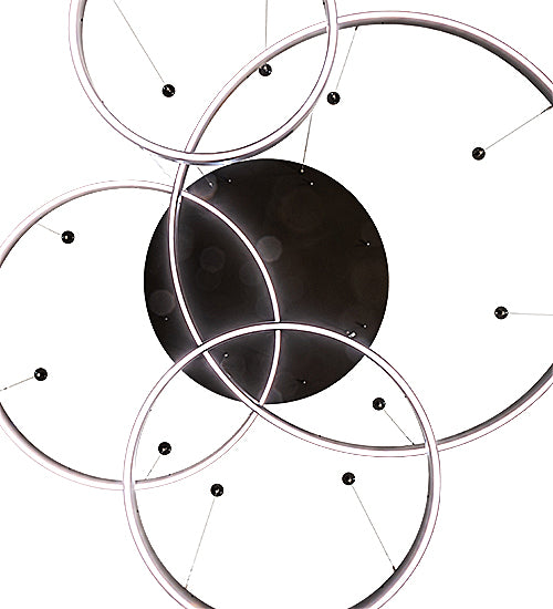 87" Wide Anillo 4 Ring Pendant by Meyda Lighting