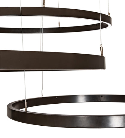 87" Wide Anillo 4 Ring Pendant by Meyda Lighting