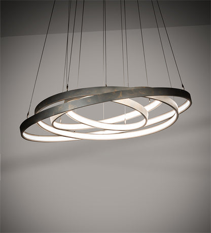 48" Wide Anillo 4 Ring Cascading Pendant by Meyda Lighting