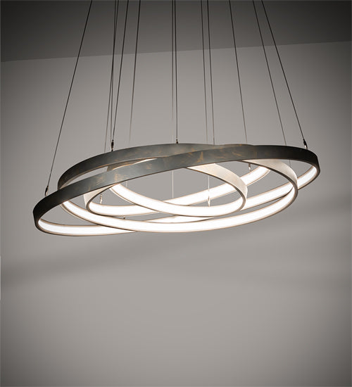 48" Wide Anillo 4 Ring Cascading Pendant by Meyda Lighting