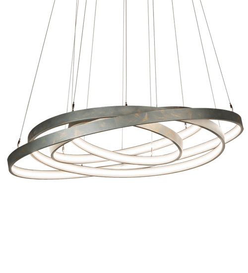 48" Wide Anillo 4 Ring Cascading Pendant by Meyda Lighting