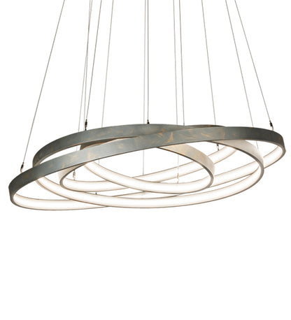 48" Wide Anillo 4 Ring Cascading Pendant by Meyda Lighting