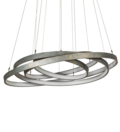 48" Wide Anillo 4 Ring Cascading Pendant by Meyda Lighting