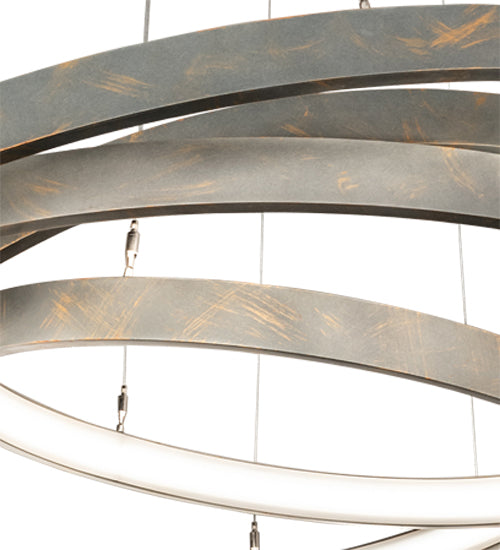 48" Wide Anillo 4 Ring Cascading Pendant by Meyda Lighting