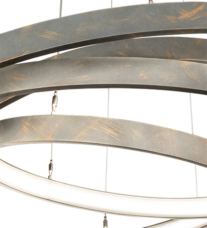 48" Wide Anillo 4 Ring Cascading Pendant by Meyda Lighting
