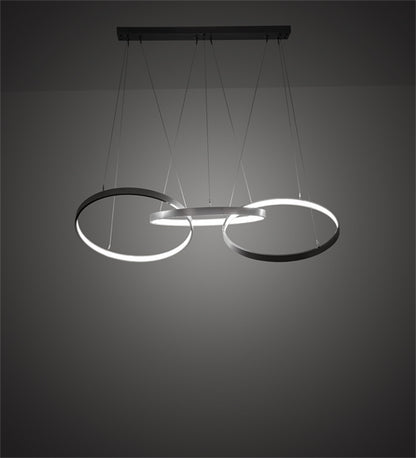 72" Long Anillo 3 Ring Cascading Pendant by Meyda Lighting