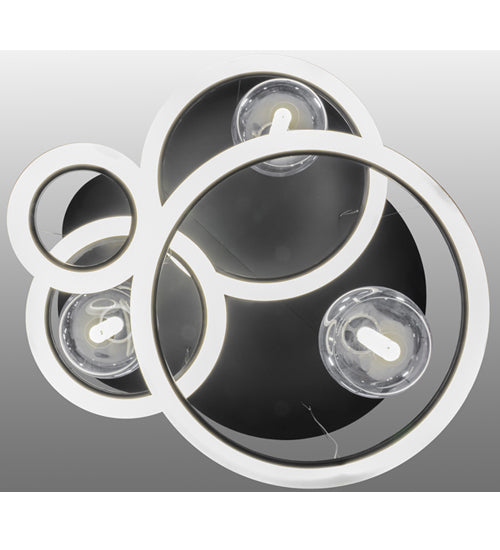 84" Wide Anillo Bola 4 Ring LED Cascading Pendant by Meyda Lighting
