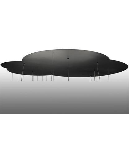 84" Wide Anillo Bola 4 Ring LED Cascading Pendant by Meyda Lighting