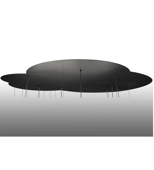 84" Wide Anillo Tilt 4 Ring LED Cascading Pendant by Meyda Lighting