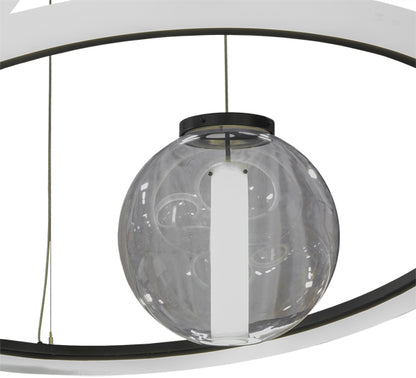 84" Wide Anillo Bola 4 Ring LED Cascading Pendant by Meyda Lighting