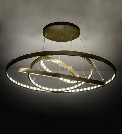 60" Wide Anillo 4 Ring Cascading Chandelier by Meyda Lighting