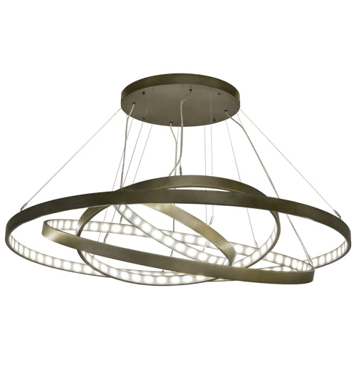 60" Wide Anillo 4 Ring Cascading Chandelier by Meyda Lighting