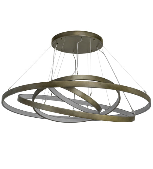60" Wide Anillo 4 Ring Cascading Chandelier by Meyda Lighting