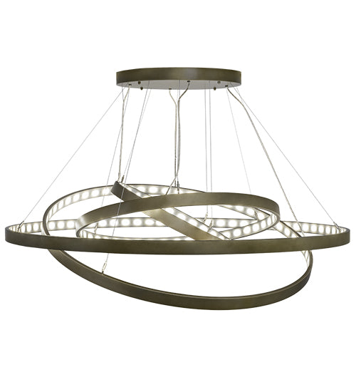 60" Wide Anillo 4 Ring Cascading Chandelier by Meyda Lighting