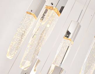 Chrome Metal Frame Chandelier
