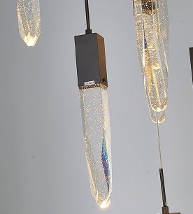 Flushed Black Gun Metal Frame Chandelier