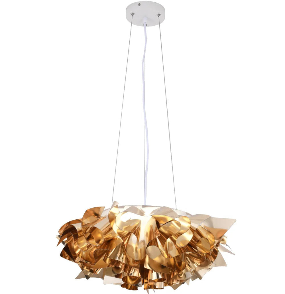 Shiny Gold Acrylic LED Chandelier
