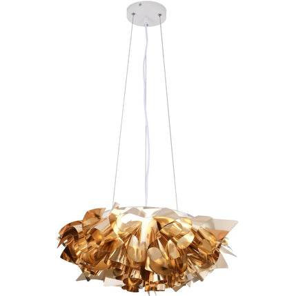 Shiny Gold Acrylic LED Chandelier