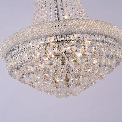 Elegant Chrome Chandelier with Crystal Accents