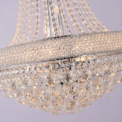 Elegant Chrome Chandelier with Crystal Accents