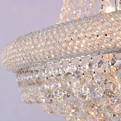 Elegant Chrome Chandelier with Crystal Accents